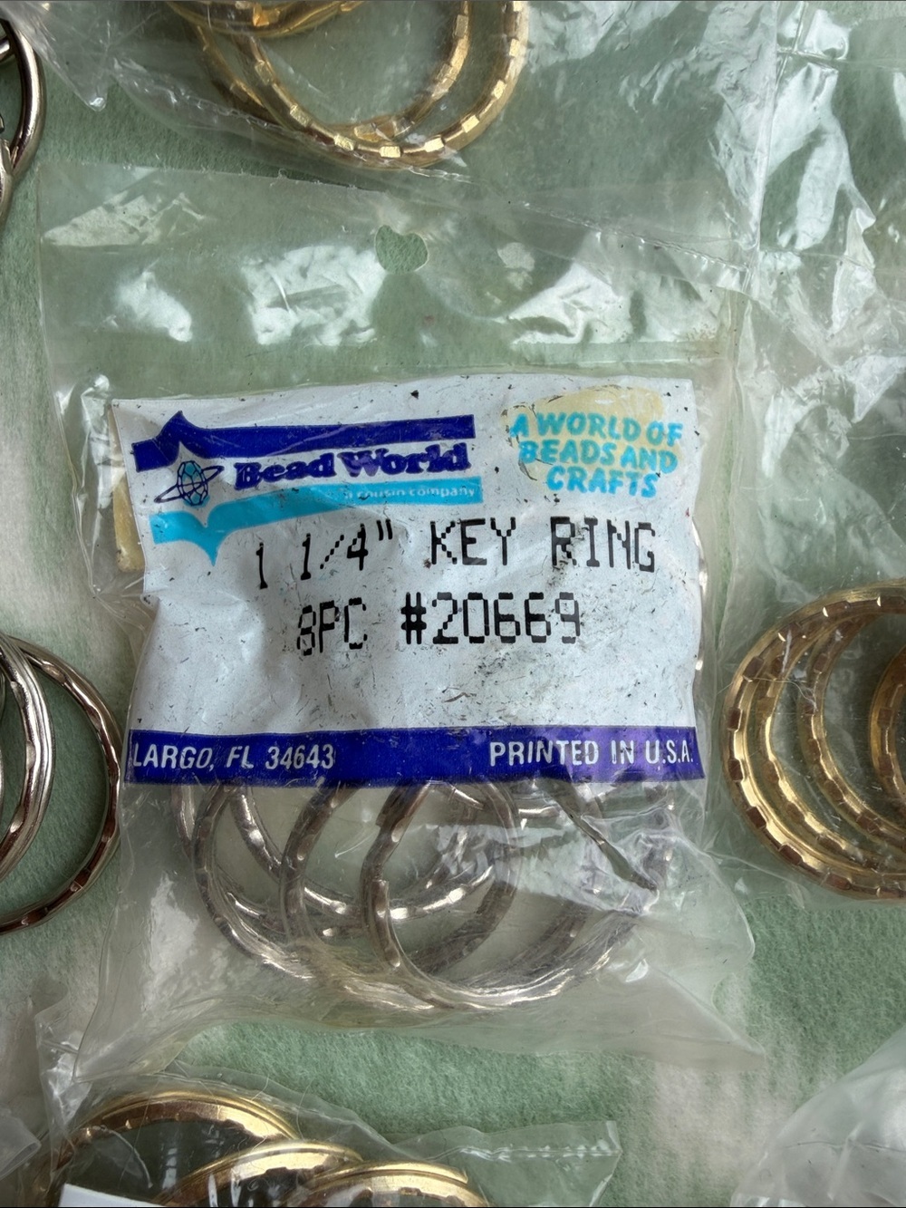 NEW Assorted Key Rings - Gold and Silver Metal Split Rings - Picture 3 of 4